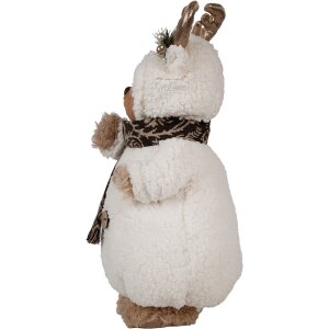Clayre & Eef 65619 Decorazione Orso Bianco Beige 22x16x40 cm Stile country