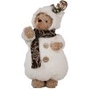 Clayre & Eef 65619 Decorazione Orso Bianco Beige 22x16x40 cm Stile country