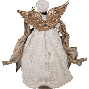 Clayre & Eef 65625 Angelo decorativo Beige Oro 20x12x28 cm Natale