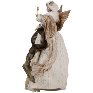 Clayre & Eef 65625 Angelo decorativo Beige Oro 20x12x28 cm Natale
