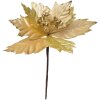 Clayre & Eef 65820 Decorazione natalizia Fiore color oro Ø 21x25 cm Plastica