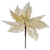 Clayre & Eef 65822 Fiore di Natale in oro bianco Ø 22x25 cm Decorazione in plastica