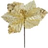 Clayre & Eef 65823 Decorazione natalizia Fiore color oro Ø 23x25 cm