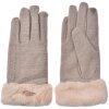 Juleeze JZGL0090BE Guanti beige con pelliccia sintetica 9x23x2 cm Touchscreen