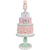 Clayre & Eef 6PR4261 Decorazione Torta Ø 17x42 cm Poliresina Rosa Stile Country
