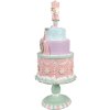 Clayre & Eef 6PR4261 Decorazione Torta Ø 17x42 cm Poliresina Rosa Stile Country