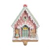 Clayre & Eef 6PR4264 Portacalze di Natale Casa di Pan di Zenzero Rosa 13x10x18 cm