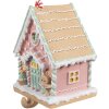 Clayre & Eef 6PR4264 Portacalze di Natale Casa di Pan di Zenzero Rosa 13x10x18 cm