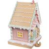 Clayre & Eef 6PR4264 Portacalze di Natale Casa di Pan di Zenzero Rosa 13x10x18 cm