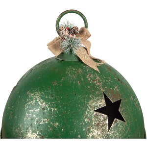 Clayre & Eef 6Y5671 Decorazione Campana Verde Ferro Ø 41x51 cm