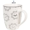 Clayre & Eef LGDMU Tazza in porcellana Cani Bianco Grigio 325 ml stile country