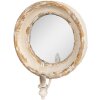 Clayre & Eef 62S304 Specchio da parete con lampada Shabby Chic Beige 38x14x47 cm E14