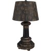 Clayre & Eef 6LMC0089 Lampada da tavolo Legno Ferro Ø35x64 cm Marrone Nero E27 60W