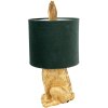 Clayre & Eef 6LMC0099GOVGR Lampada da tavolo Rabbit Design Oro Verde Ø 20x43 cm E27