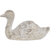 Clayre & Eef 6TE0547 Decorazione Anatra Pietra Oro Bianco 15x5x9 cm