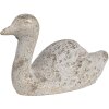 Clayre & Eef 6TE0547 Decorazione Anatra Pietra Oro Bianco 15x5x9 cm
