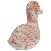 Clayre & Eef 6TE0552 Decorazione Anatra Grigio Rosso 15x8x12 cm Pietra Antica