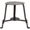 Clayre & Eef 6UNY0010 Tavolo per piante in ferro rotondo nero 18x18x22 cm Stile country