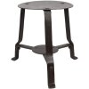 Clayre & Eef 6UNY0010 Tavolo per piante in ferro rotondo nero 18x18x22 cm Stile country
