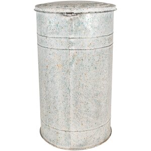 Clayre & Eef 6Y5681 Cestino per pedali in metallo grigio effetto vintage 26x30x45 cm