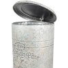 Clayre & Eef 6Y5681 Cestino per pedali in metallo grigio effetto vintage 26x30x45 cm
