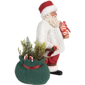 Clayre & Eef 65599 Decorazione natalizia Babbo Natale Bianco Rosso 18x13x27 cm