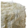 Clayre & Eef 65730 Sgabello Bianco Marrone Legno Tessile Ø 32x40 cm Rotondo