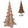 Clayre & Eef 6PR3905GG Albero di Natale LED Marrone Beige 26x23x42 cm 3xAA