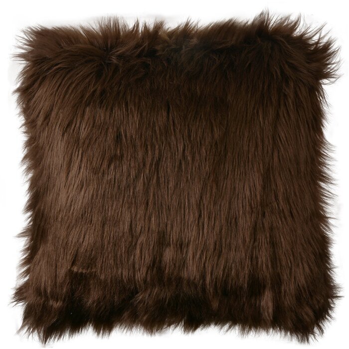 Clayre & Eef KT021.351 Copricuscino in pelliccia sintetica marrone 45x45 cm