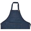 Clayre & Eef KT041.041 Grembiule blu 77x68 cm Cinturino da collo regolabile Poliestere