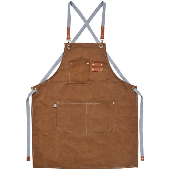 Clayre & Eef KT041.045 Grembiule marrone 63x75 cm 100% poliestere