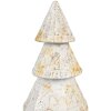 Clayre & Eef 65868 Albero di Natale Ø12x32 cm Bianco Marrone Ferro Legno