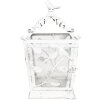 Clayre & Eef 6Y5670 Lanterna in metallo bianco antico con vetro 20x20x35cm