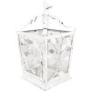 Clayre & Eef 6Y5670 Lanterna in metallo bianco antico con vetro 20x20x35cm