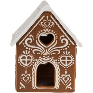 Clayre & Eef 6CE1742 Portacandele Casa Marrone Bianco...