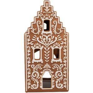 Clayre & Eef 6CE1745 Portacandele Marrone Bianco...