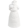 Clayre & Eef 6CE1748 Babbo Natale in porcellana LED Ø9x19cm 3xAAA