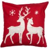Clayre & Eef KT021.357 Copricuscino Renna Rosso Bianco 45x45 cm Poliestere