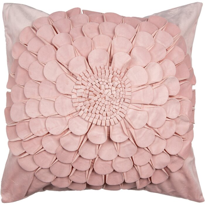 Clayre & Eef KT021.363 Copricuscino Rosa 45x45 cm Poliestere Quadrato