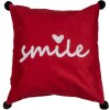 Clayre & Eef KT021.365 Copricuscino Smile Rosso Bianco 45x45 cm Poliestere