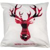 Clayre & Eef KT021.368 Copricuscino 45x45 cm Bianco Rosso Design natalizio