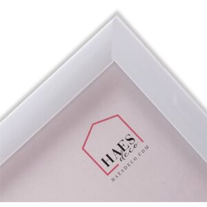 Haes Deco EF18W Cornice per foto in plastica bianca 50x50 cm con vetro artistico