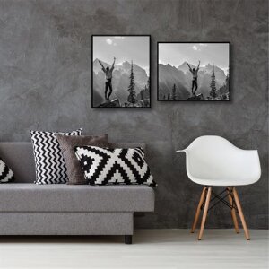 Haes Deco portafoto in plastica EF7B Easy Frame Nero 40x50 cm montaggio a parete