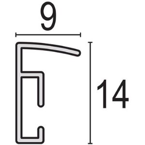 Haes Deco EF18B Easy Frame Portafoto in plastica nero 50x50 cm