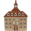 Clayre & Eef 6CE1880 Portacandele House Beige Brown 20x10x26 cm Ceramica