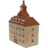 Clayre & Eef 6CE1880 Portacandele House Beige Brown 20x10x26 cm Ceramica