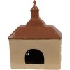 Clayre & Eef 6CE1880 Portacandele House Beige Brown 20x10x26 cm Ceramica