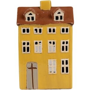 Clayre & Eef 6CE1885 Portacandele in ceramica giallo...