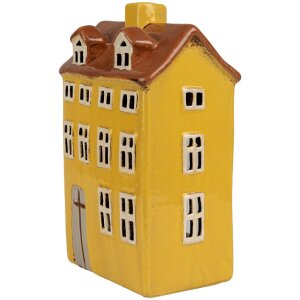 Clayre & Eef 6CE1885 Portacandele in ceramica giallo...