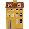 Clayre & Eef 6CE1885 Portacandele in ceramica giallo 12x8x18 cm Stile country